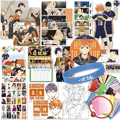 for Haikyu!! Lucky Bag Gift 2022 Limited Set for Haikyu!! Tobio Kageyama Tsukishima Kouji Sugawara Koji Oikawa Goods Set HAPPY BAG Popular Animation Gift Tote Bag Photo Sticker Lucky Hand Rope