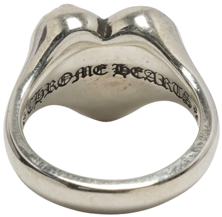 CHROME HEARTS 'CEMETERY' SILVER HEART RING