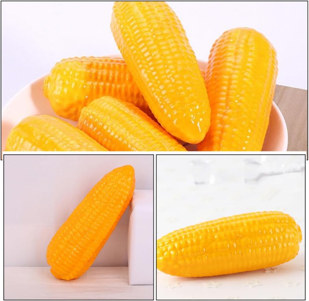 TOYMYTOY Vegetable Model Corn Food Sample Vegetable Decoration Vegetable Object Figurine Samples Toy Props DIY Decoration Model Set of 6