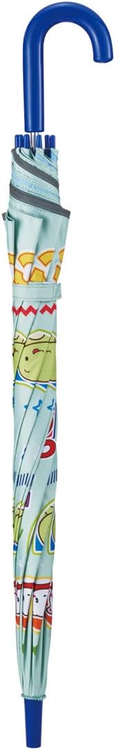 Skater UBSR3-A Children's Parasol, 21.7 inches (55 cm), For 9 to 10 years old, Approx. 49.2 to 53.1 inches (125 to 135 cm), Elementary School Students, One-Touch Jump Type, UV Protection, 8 Ribs, For Both Sun and Rain
