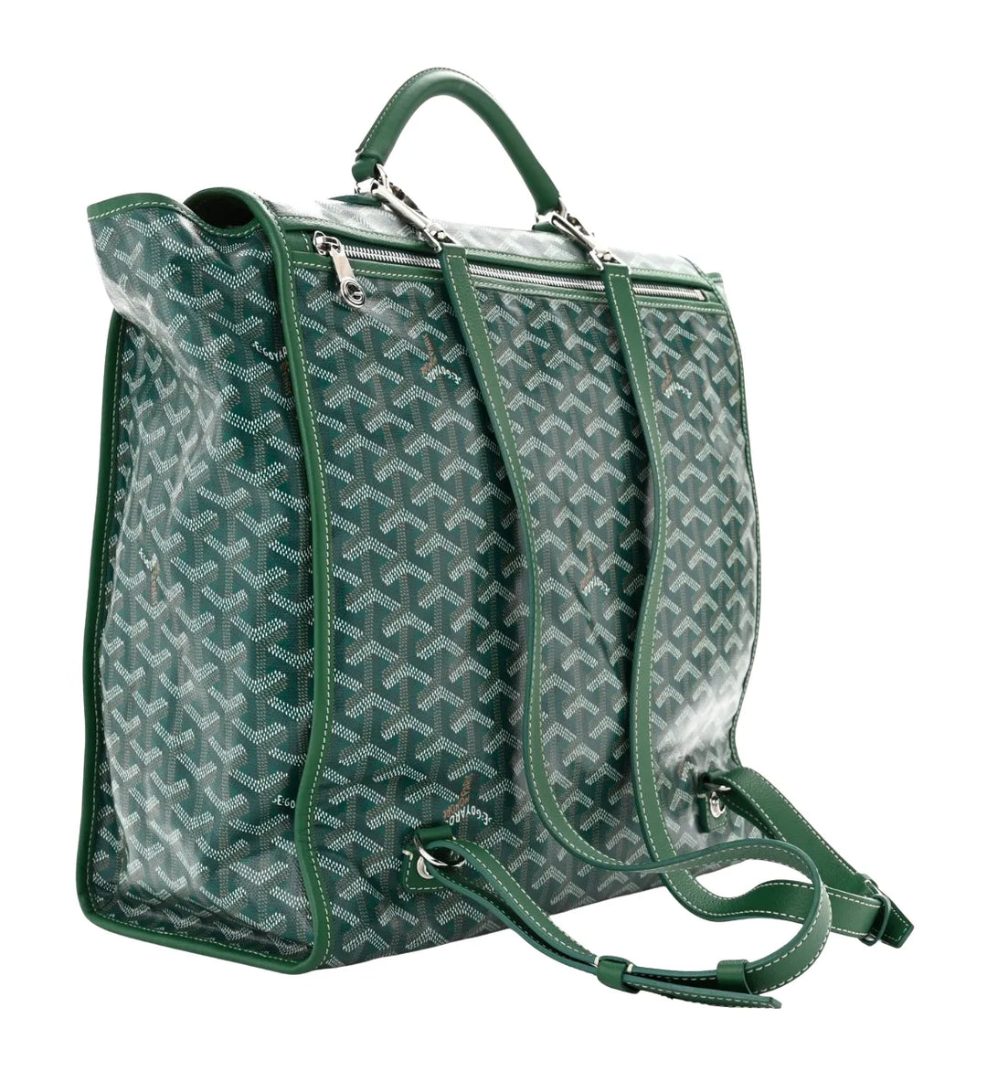 GOYARD 'SAINT LEGER' GREEN BACKPACK