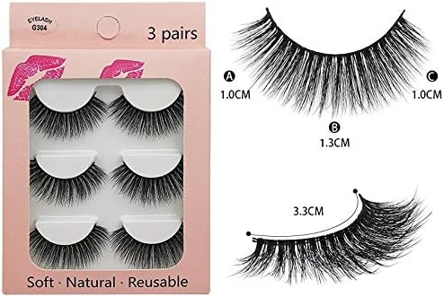 3 Pairs X 2 Boxes Eyelashes Matsudaya G3 Series Ultra Dense Recital Stage Makeup Natural Fake Mink Hair False Eyelashes Long Eyelashes Extension Fake Eyelashes Handmade (G304X2 Box)