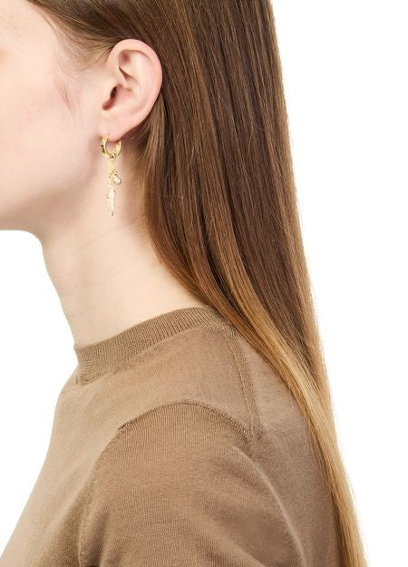 MIU MIU Bead and ballerina golden earrings - Image 2