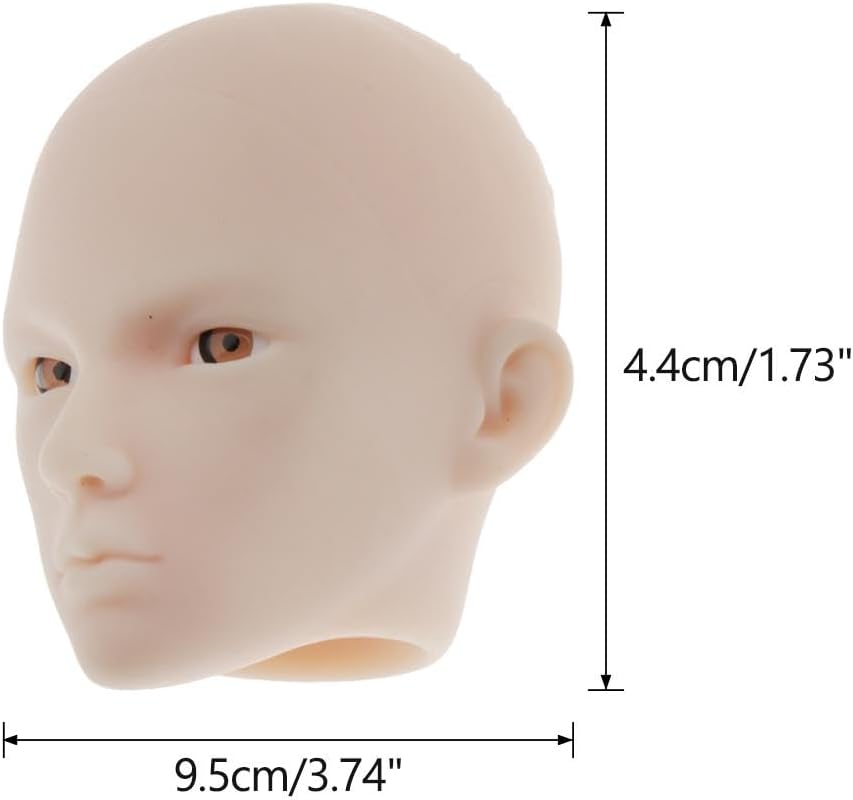 F Fityle 1/6 Doll Head Carving Head Male Doll Head Sculpt Figure Head BJD Doll DIY