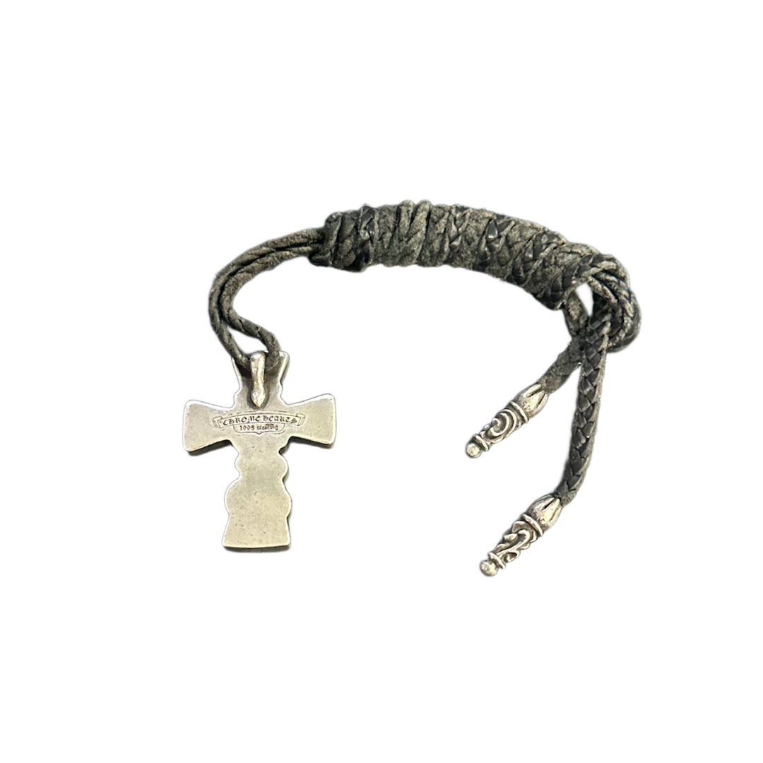 CHROME HEARTS 'BLACK/SILVER' JARVIS CROSS PENDANT NECKLACE