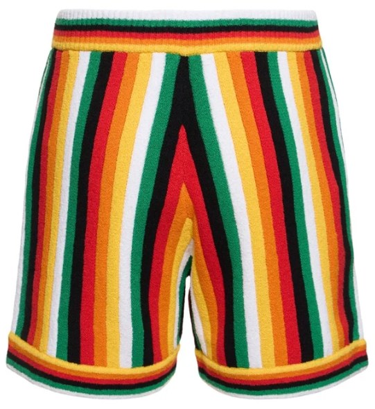 CASABLANCA STRIPED 'TOWELING' COTTON SHORTS