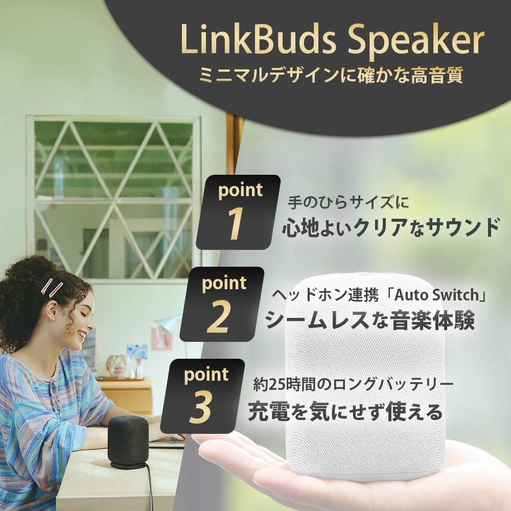 Sony / Wireless Speaker / SRS-LS1 / Compact Body / Clear Sound / 25 Hours Long Battery / Supports Cradle Charging/Hands-free Calling/SRS-LS1 BC Black