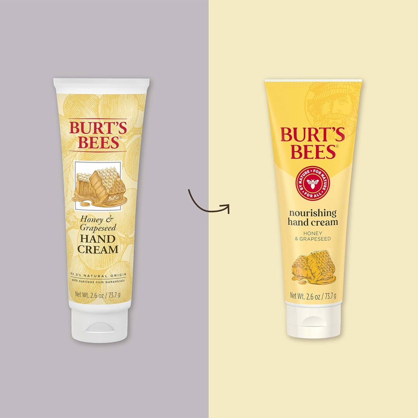 Burt's Bees Crema nutritiva de manos con miel y aceite de semilla de uva, 2.6 onzas