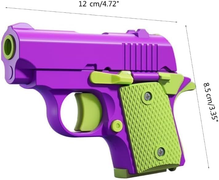 jwyndsq Gravity Fidget Gun Toys 3D Printed Mini Handgun Toy Gun Stress Toy Blow Back Stress Reliever No Firing Stress Relief Toy For Ages 3 Years Old And Up Stress Relief Toy Playful Entertainment Toy