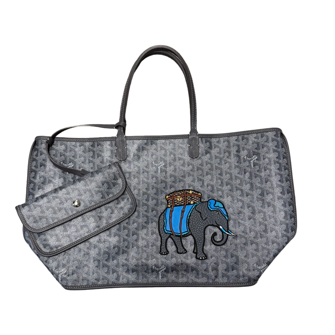 GOYARD 'REVERSIBLE SPECIAL EMBROIDERED ELEPHANT' ANJOU PM BAG