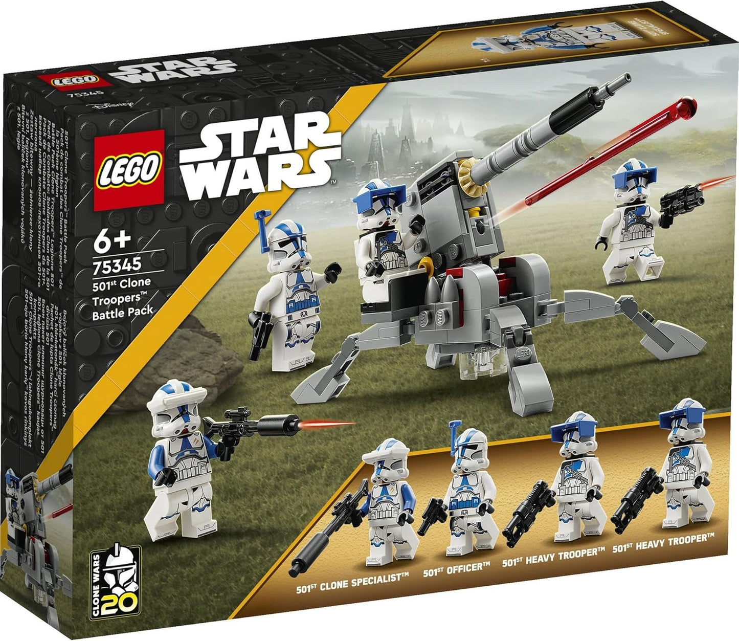 Lego 75345 Star Wars Clone Trooper 501 Trooper Battle Pack Toy Birthday Present Blocks Educational Boys Girls Children 6 7 8 9 Year Old Space