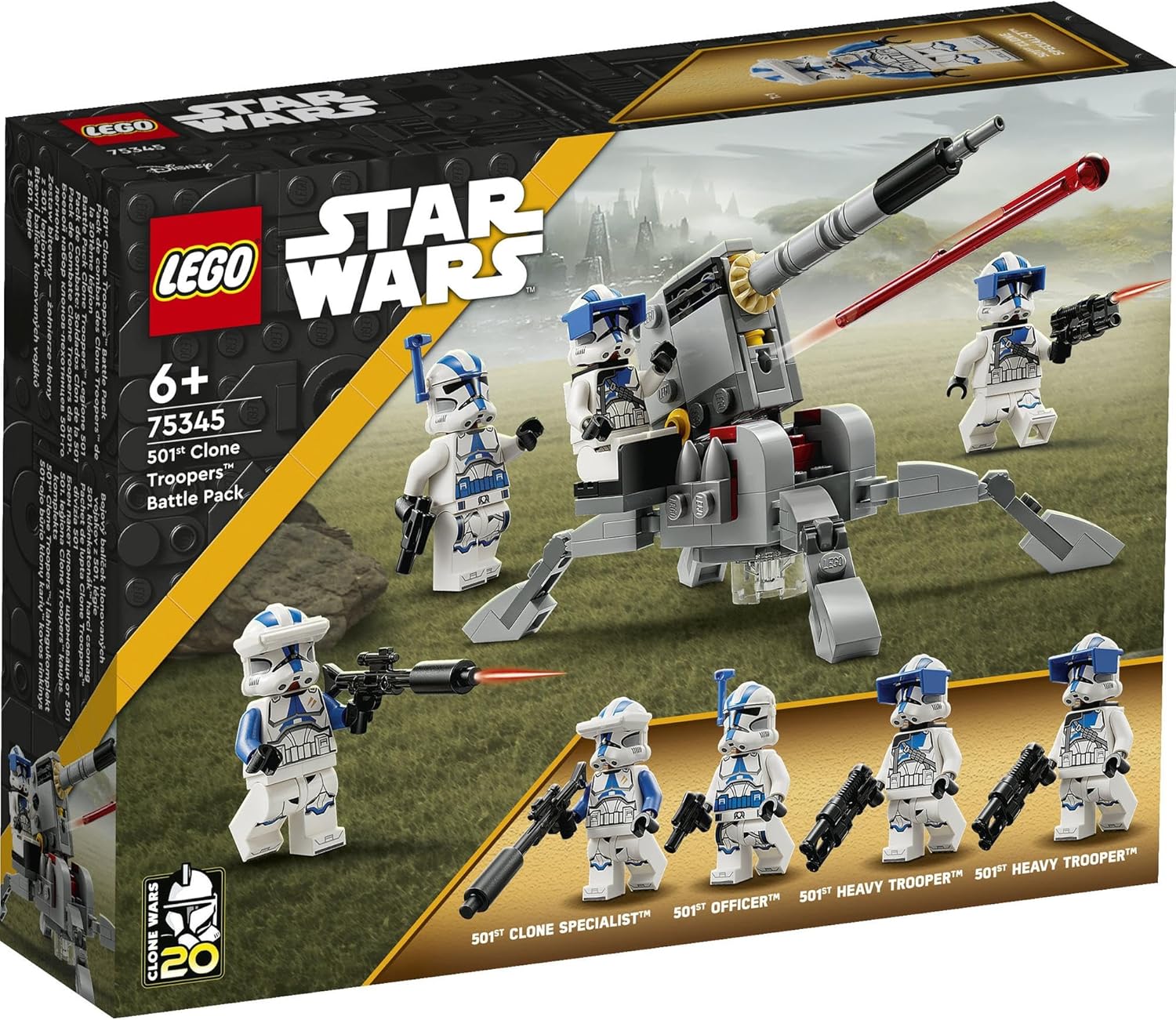 Lego 75345 Star Wars Clone Trooper 501 Trooper Battle Pack Toy Birthday Present Blocks Educational Boys Girls Children 6 7 8 9 Year Old Space