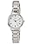 Seiko AHJK444 Women's Watch, Angeline Swarovski, White Dial, Curved Inorganic Glass, Silver, Dial color - white, White Dial Quartz with Swarovski® Watch