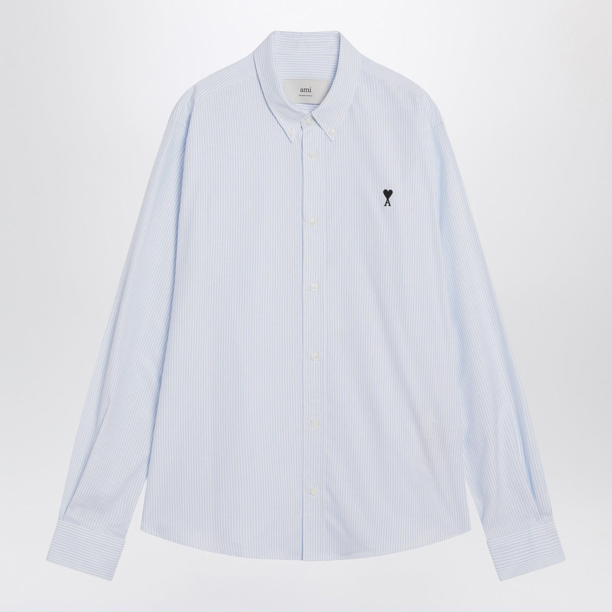 Ami Ami Paris Light Blue/White Striped Shirt Ami De Coeur - Image 2