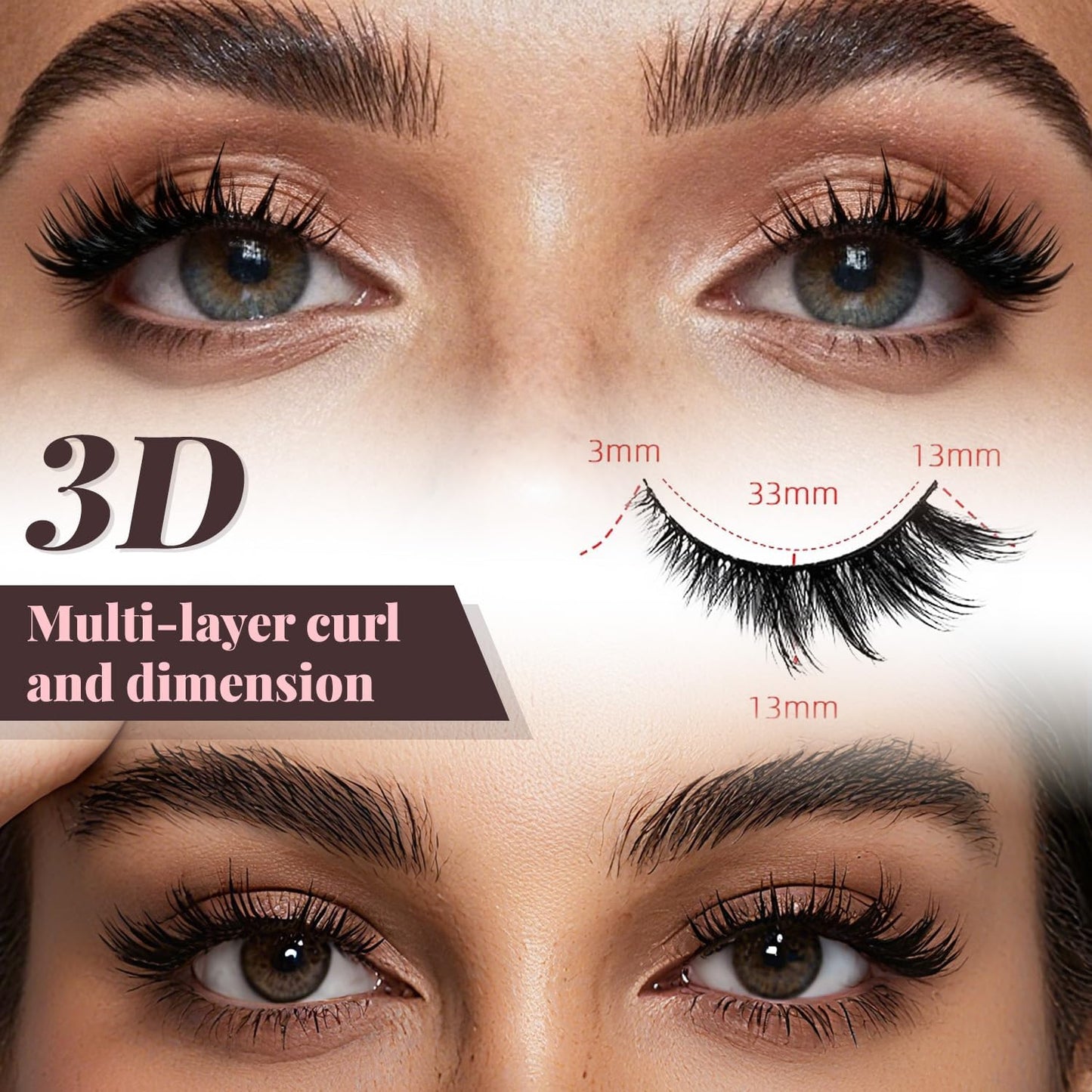 BOROLA 5 Pairs Fox Eye False Eyelashes, 3D Volume Angled Up Flying Grash, Fluffy Thick Curl Eyelashes, Strip Lashes for Stage Cosplay Girls Group Makeup (Style B)