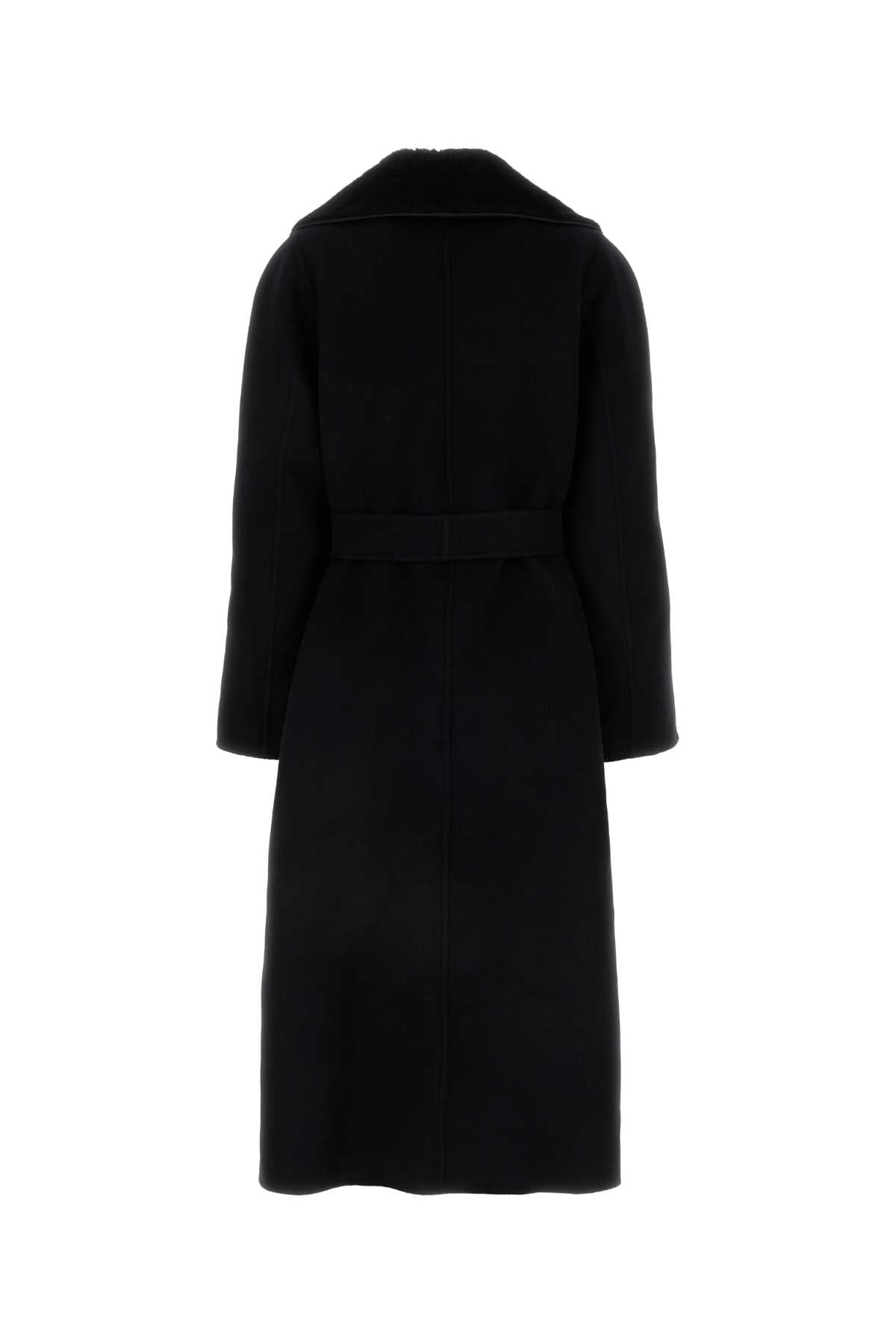 Fendi フェンディブラックウールブレンドコート - Image 2