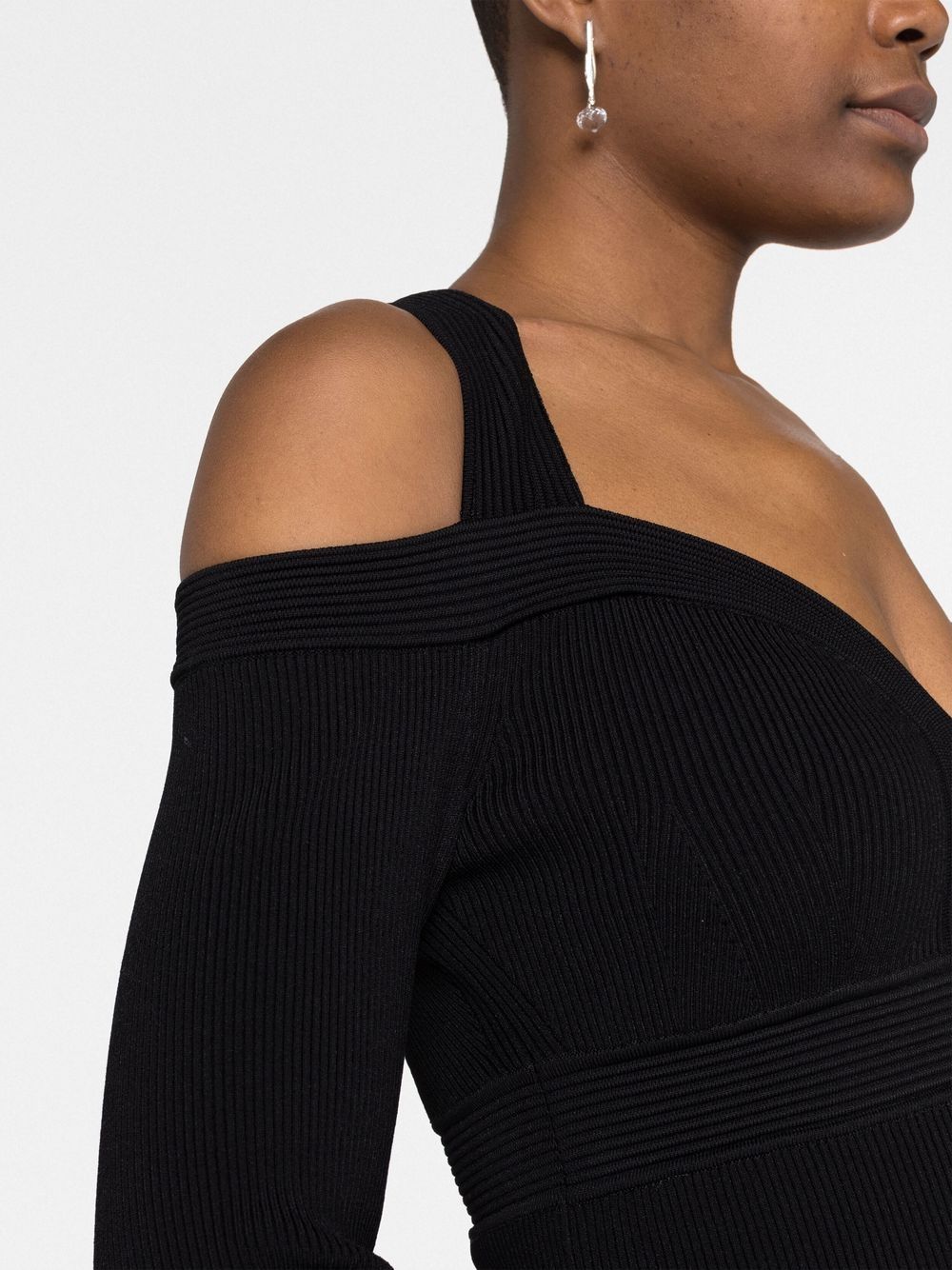Alexander McQueen アレクサンダーMCクイーンオフショルダーミニドレス - Image 2