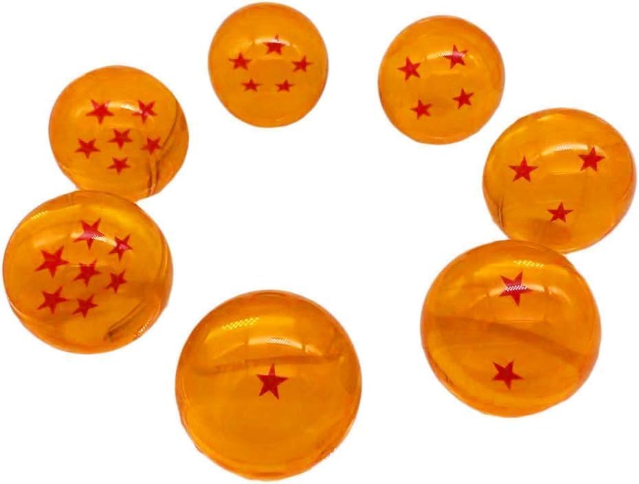 Dragon Ball Summon Dragon Crystal Dragon Ball 7-piece Set, Crystal, 1.7 inches (4.3 cm), Cosplay Props with Box, Resin, Glass Ball, Gift Box Included, Dragon, Transparent Play Ball