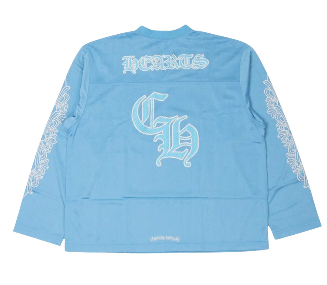 CHROME HEARTS SPORTS MESH WARM UP JERSEY BLUE