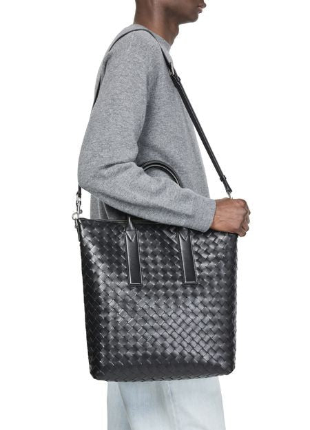 BOTTEGA VENETA イントレチャート ジップ付き ラージ トートバッグ - Image 2