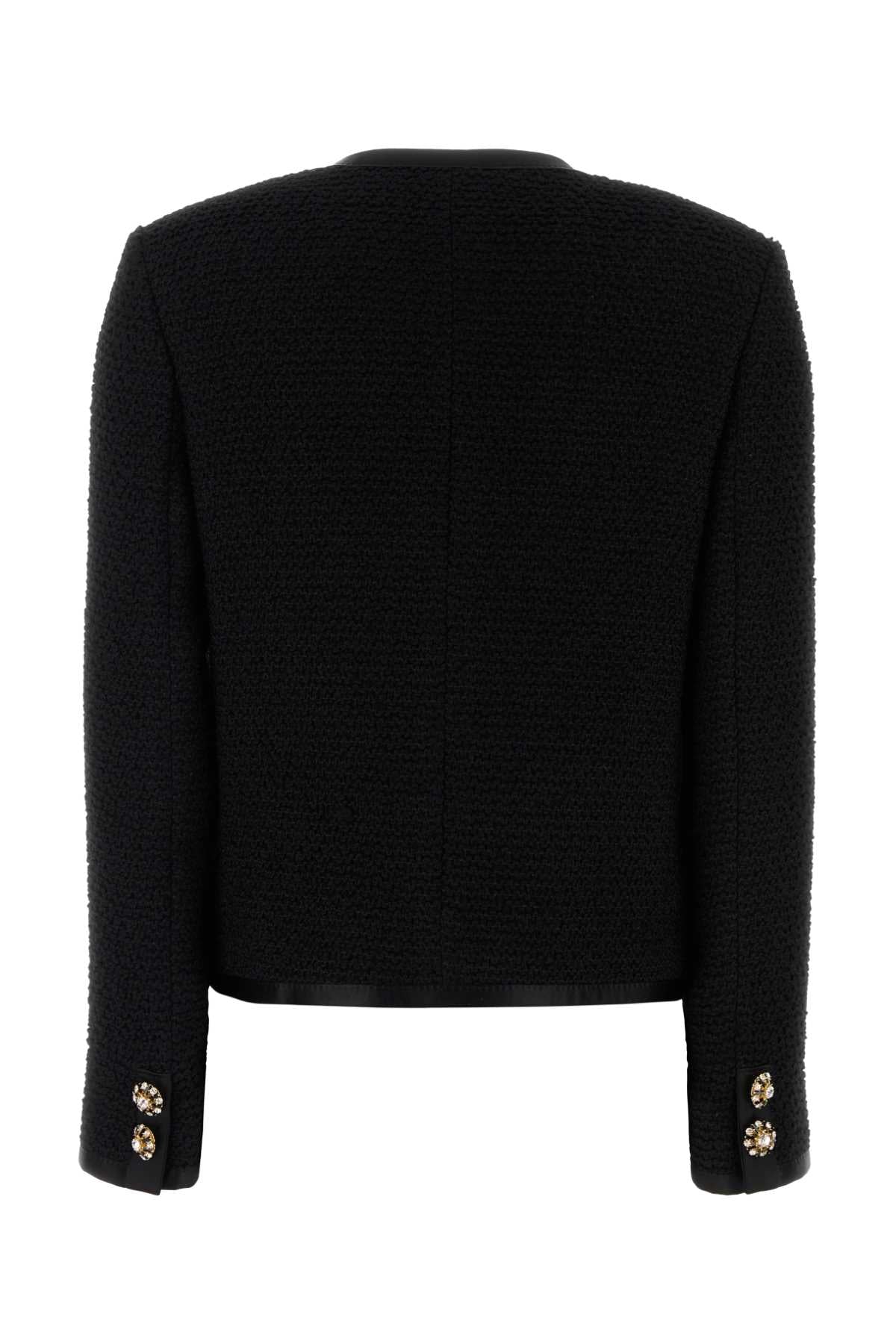 Dolce  Gabbana ドルチェ＆ガッバーナブラックツイードブレザー - Image 2