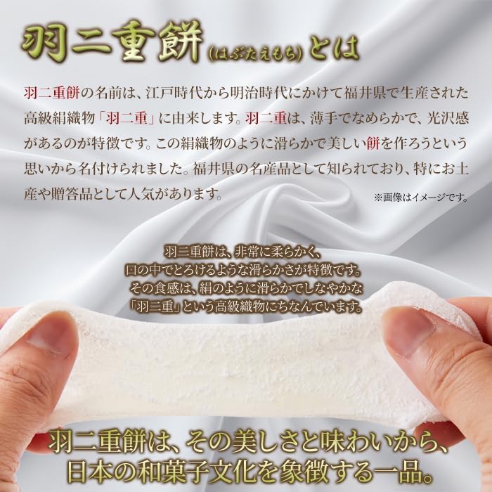 Natural Living Habutae Mochi (10 pieces) Individual packaging Simple packaging Echizen Fukui Red bean paste Japanese confectionery Glutinous rice Snack Tea accompaniment Famous confection Souvenir