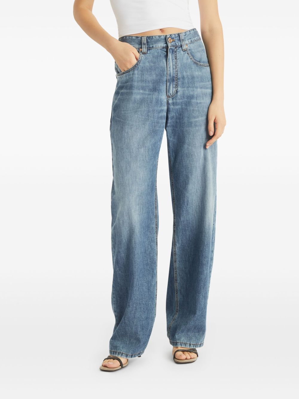 Brunello Cucinelli Denim Cotton Jeans - Image 2