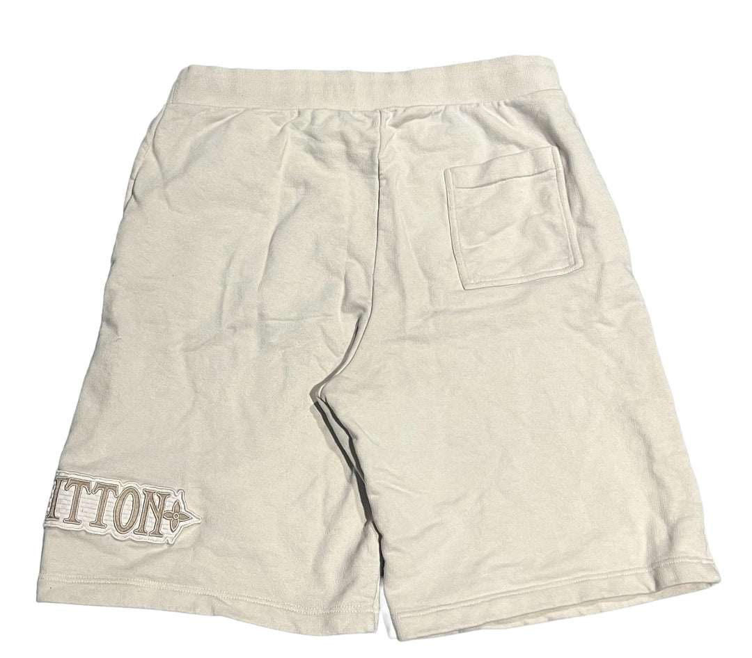 LOUIS VUITTON 'BEIGE' EMBROIDERED SHORTS