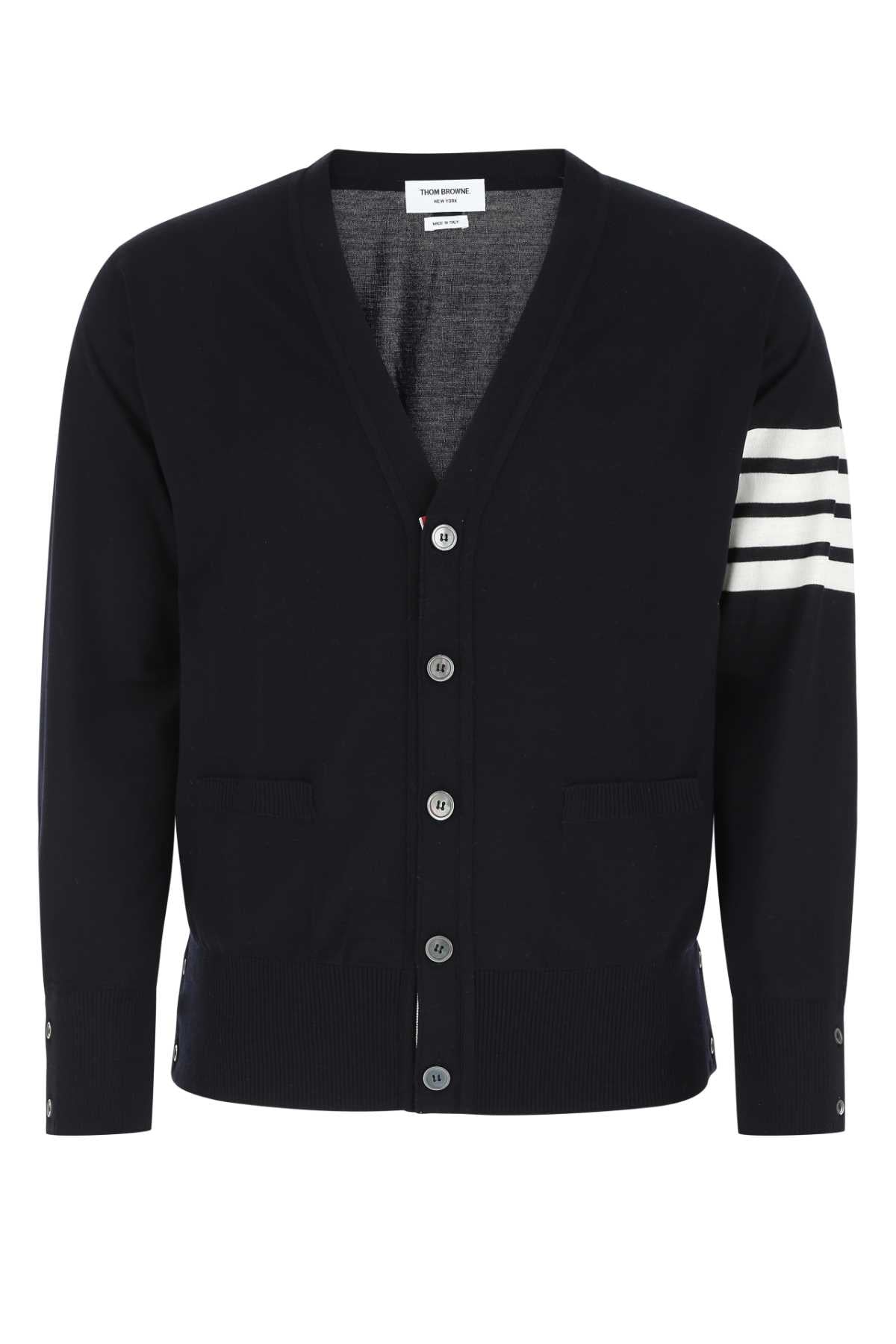 Thom Thom Browne ミッドナイトブルー ウール カーディガン - Image 2