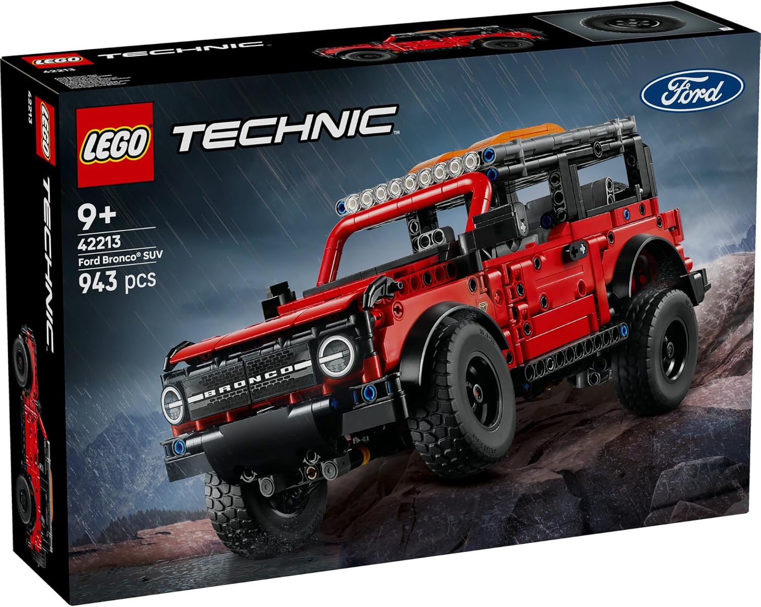 LEGO Technic Ford Bronco(R) SUV Toy, Building Blocks, Present, Birthday Gift, Vehicles, Cars, Mini Cars, Figures, Toys, For Boys, Girls, Children, Ages 9 to 11, Elementary School Students, 42213