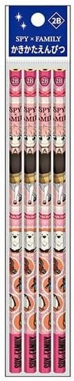 Showa Notebook, Spy Family, Anya and Friends Stationery, Set of 3, Pencil, 2B, Eraser, Underlayment, School Entrance, Birthday, Present, Stationery, Pencil