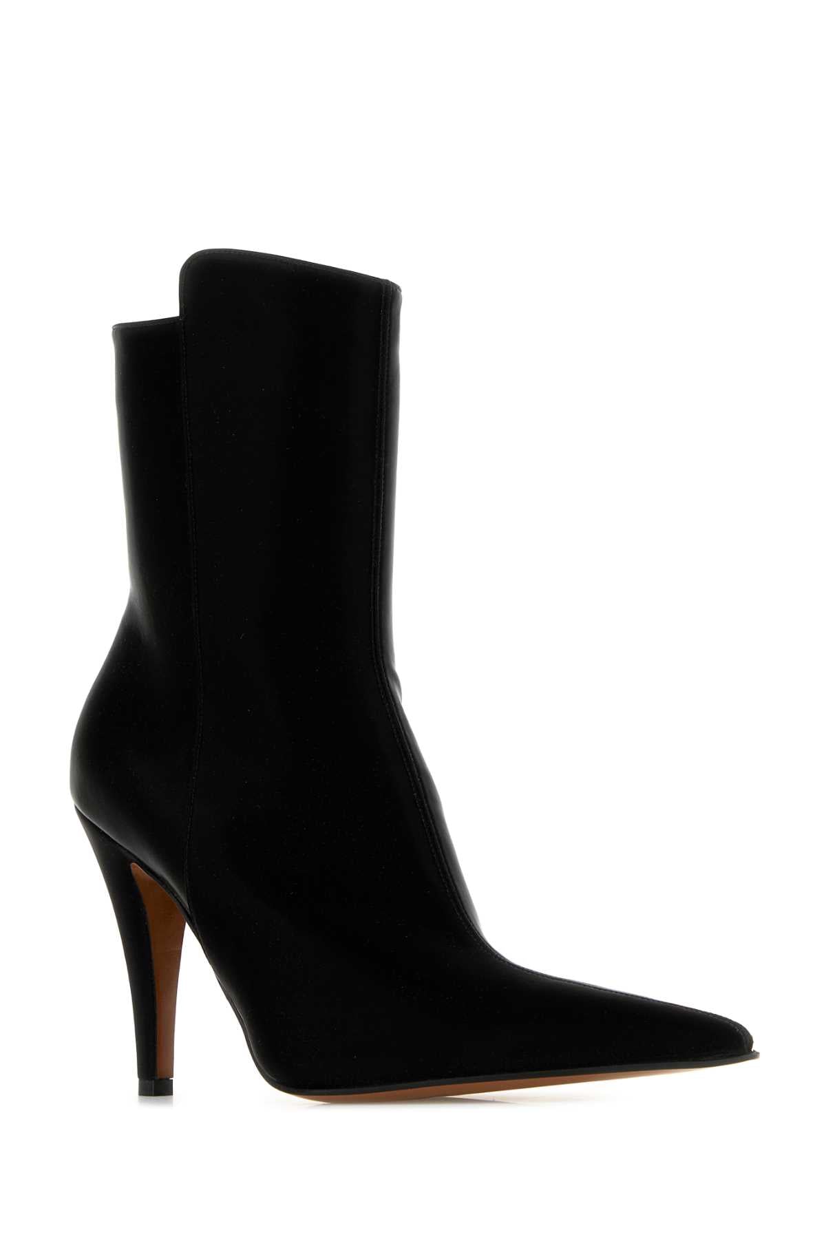 Alexander Mcqueen アレクサンダーマックイーンブラックファブリックバーディーアンクルブーツ - Image 2