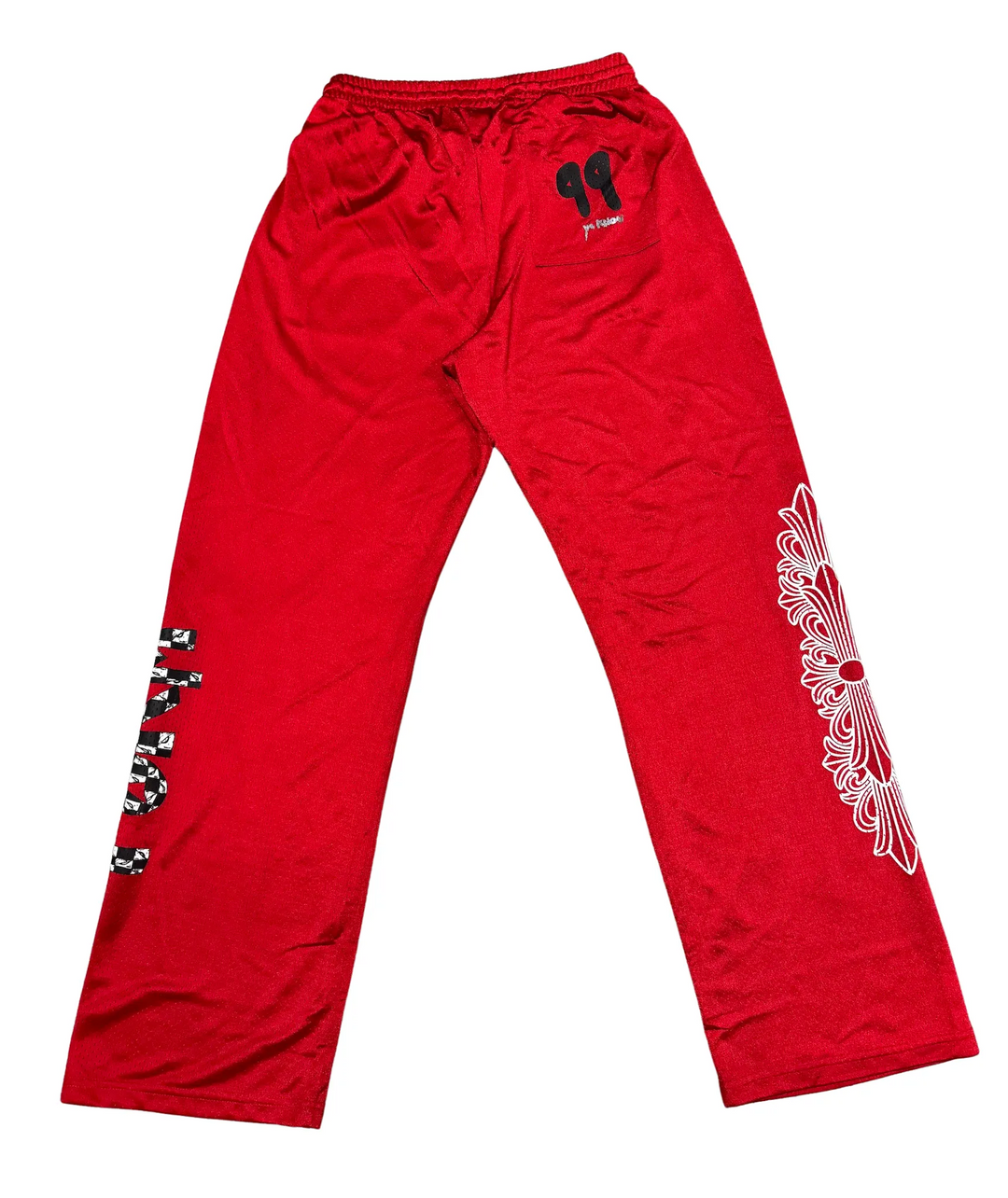 CHROME HEARTS MATTY BOY '99 FORM' RED MESH PANTS