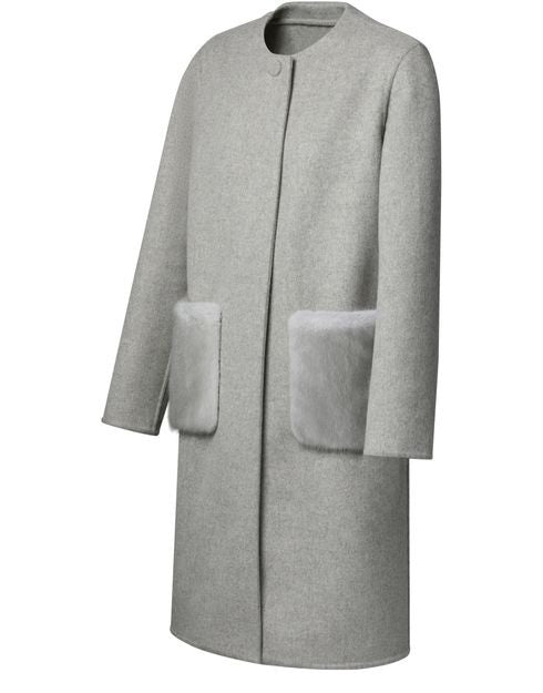 LOUIS VUITTON Straight Coat W/ Fur Pockets - Image 2