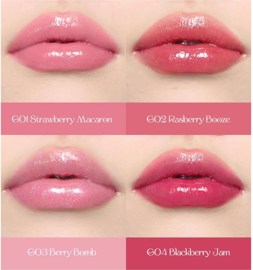 Flower knows (G01 Strawberry Macaron) Strawberry Rococo Series Glow Lip Gloss