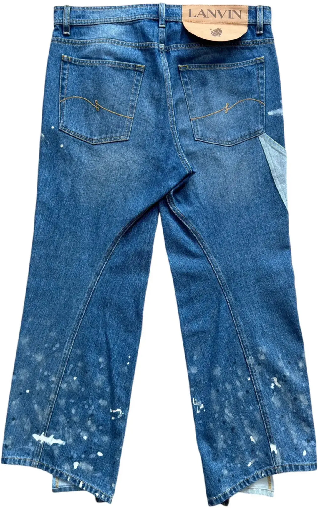 GALLERY DEPT X LANVIN 'PAINTER' TWIST FLARE JEANS