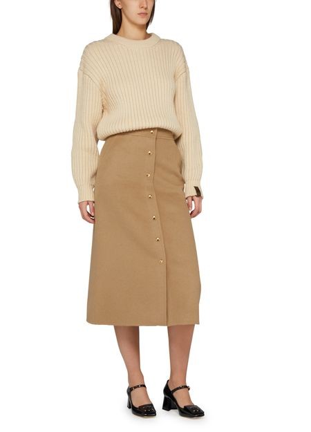 LOUIS VUITTON ダブルフェイスボタンダウンミディスカート - Image 2