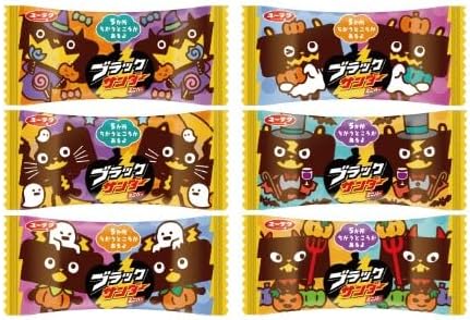 Yuraku Seika Halloween Black Thunder Mini Bar, 2.2 lbs (1 kg), Big Share Pack, Large Capacity, Assorted, Disposal, Individual Packaging