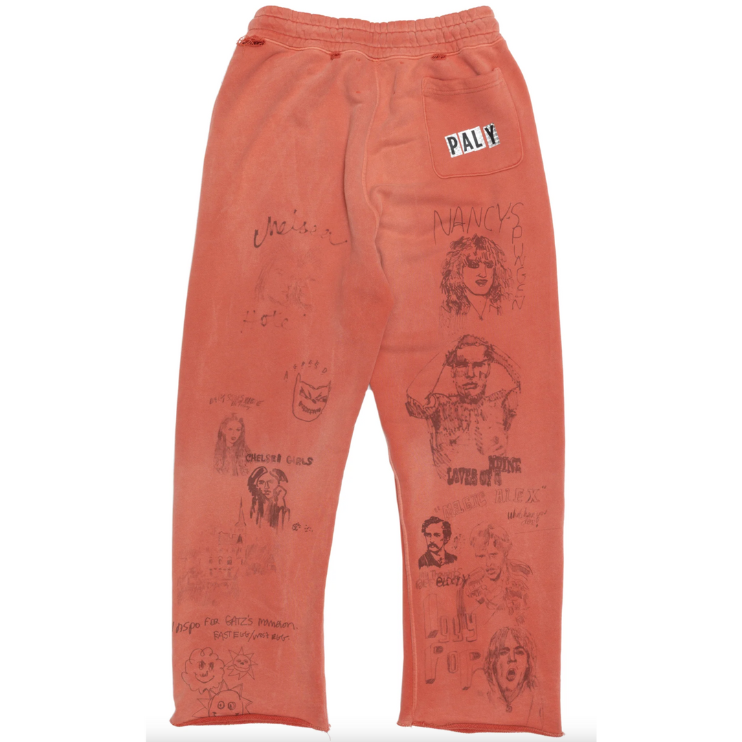 PALY 'CHELSEAY HOTEL' RED SWEATPANTS