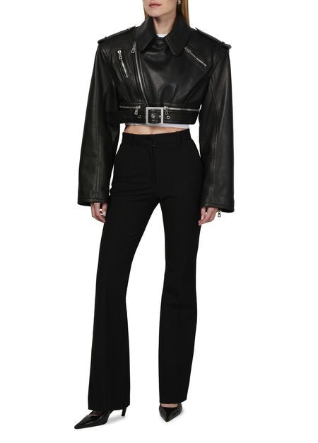 JEAN PAUL GAULTIER レザー製 クロップドジャケット - Image 2