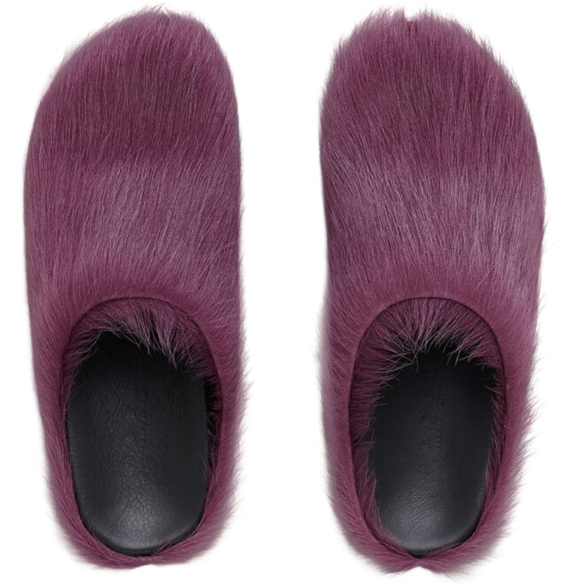 MARNI 'PRUNE VIOLET' SABOT SLIPPERS