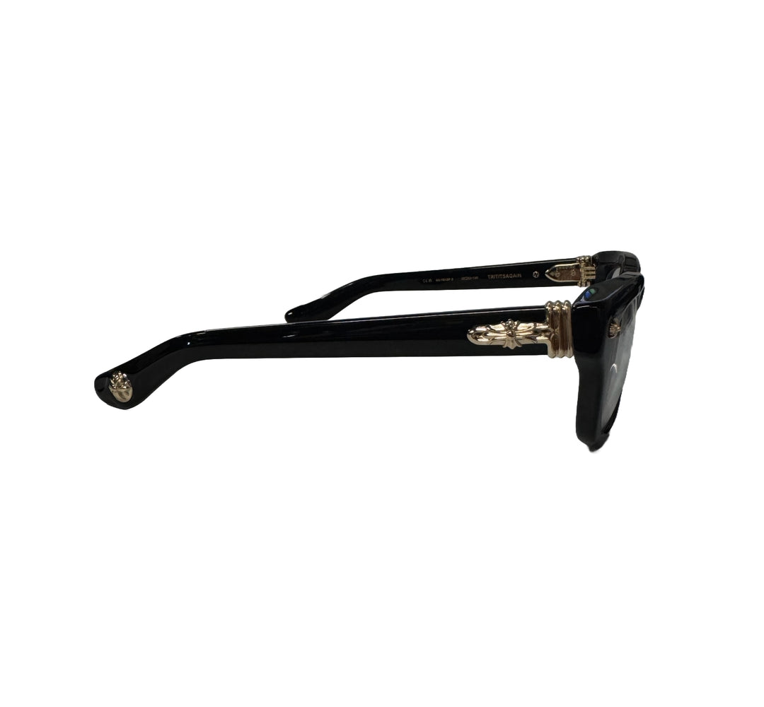 CHROME HEARTS 'TRITITSAGAIN' 18K BLACK GLASSES