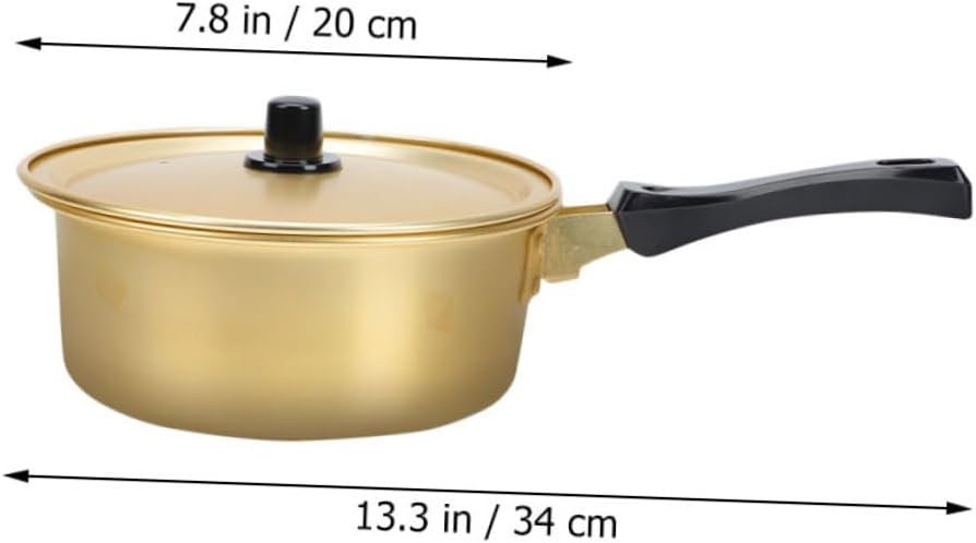 NUOBESTY Korean Spicy Ramen Pot, Curry Pot, Korean Ramen Cooker, Udon Bowl, Restaurant Pot, Ih Stock Pot, Noodle Bowl, Instant Ramen Pot, Aluminum Stock Pot, Korean Stock Pot, Korean Stock