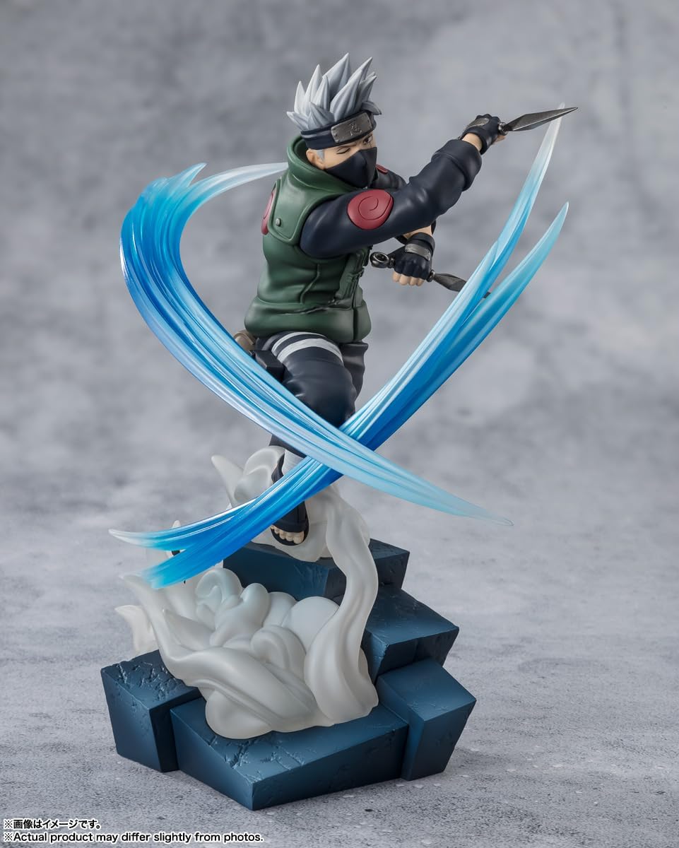 BANDAI SPIRITS Figuarts Zero Naruto Shippuden [Super Fierce Battle] Kakashi Hatake - Determination with a Former Friend - Approx. 7.9 inches (200 mm), PVC & ABS Pre-painted Complete Figure