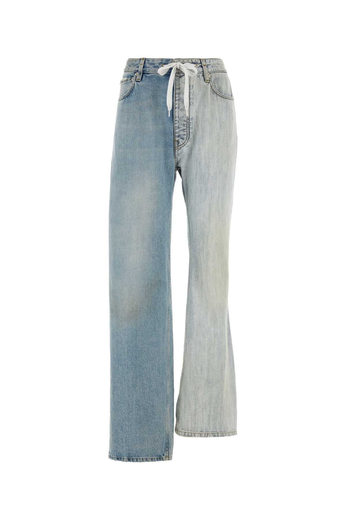 Balenciaga Two Tone Denim Fifty Fifty Jeans - Image 2