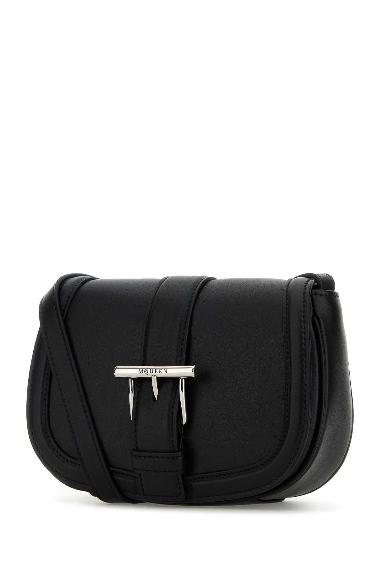 Alexander Mcqueen アレクサンダーマックイーンブラックレザーミニサッチェルクロスボディバッグ - Image 2