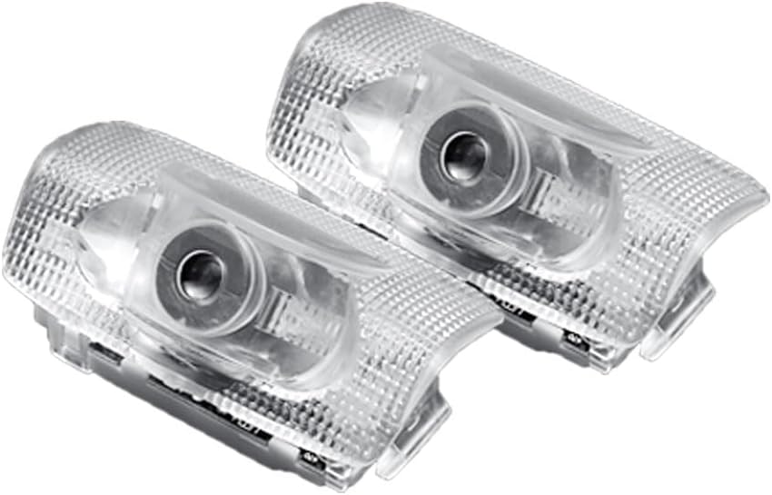 Vehicle Courtesy Lights, Door Welcome Lights, Courtesy Lamps, Laser Logo Lights, LED Logo Projection, Angle Adjustment Feature, 2-Piece Set, Silver