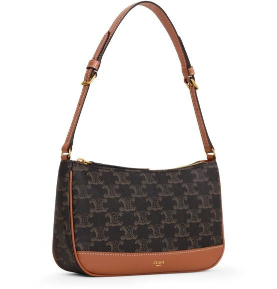 CELINE Shoulder bag in Triomphe canvas and calfskin - Image 2