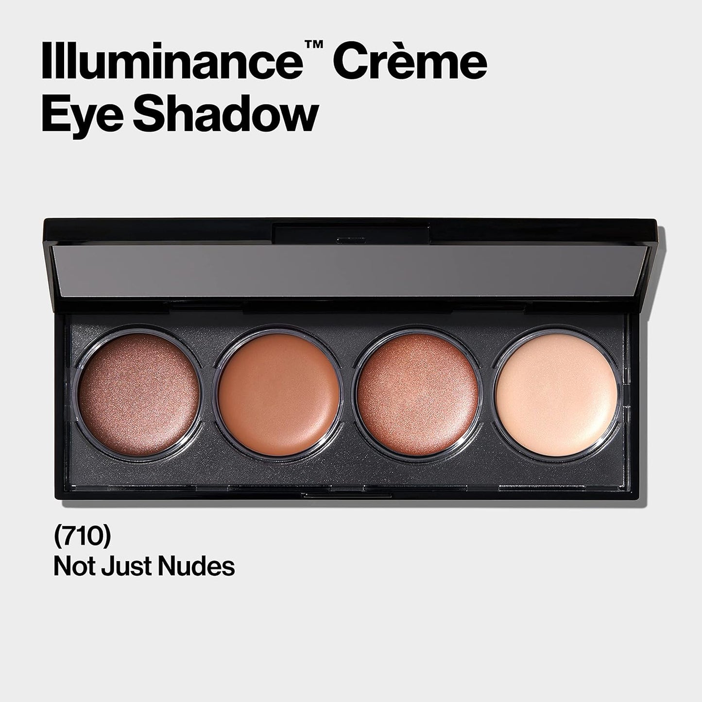 Revlon Paleta de Sombras de Ojos Crème, Maquillaje de Ojos Illuminance con Ingredientes Resistentes a los Pliegues, Pigmentado Cremoso en Acabados Mate y Shimmer Mezclables, 710 Not Just Nudes, 0.12