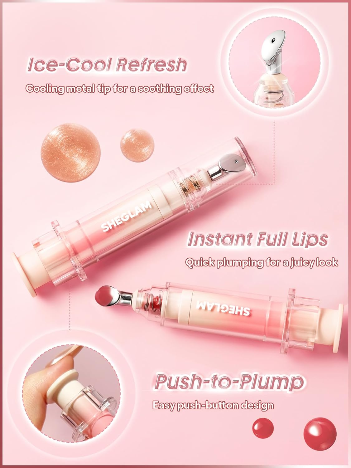 SHEGLAM Booster Shine Plumping Lip Gloss - own your shine